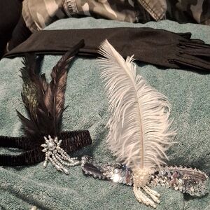 Splash Black and Silver Hair Accessories Set